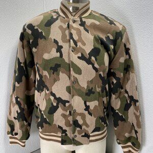 SEROYA Bryan Camo Knit Bomber Jacket Men’s L